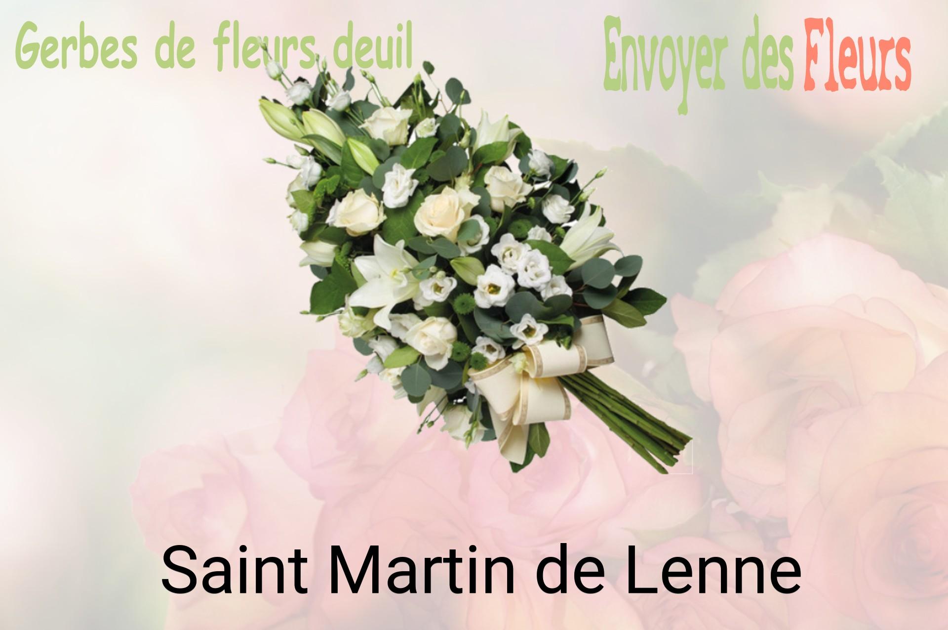 Gerbe de fleurs de deuil livrée à Saint-Martin-de-Lenne